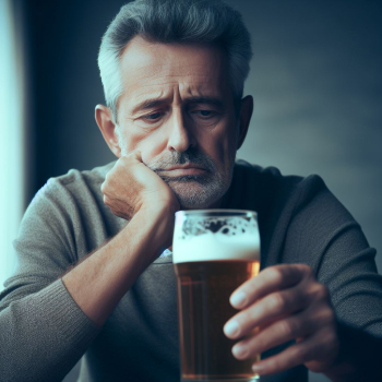 Мужчина с бокалом пива